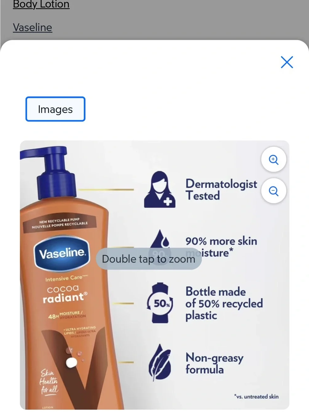 Vaseline Cocoa Radiant Moisturizing Lotion for Kids - Brown